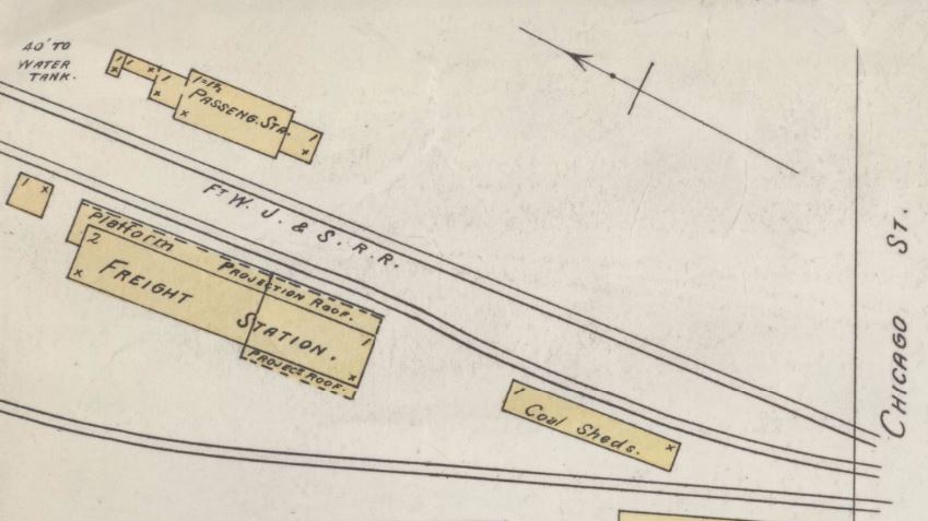 Map of Jonesdville Depot